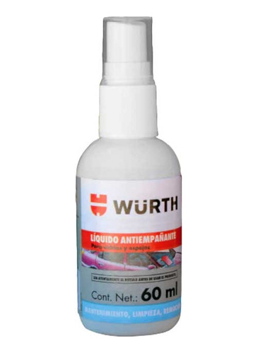 Liquido Antiempañante Para Vidrios Y Espejos 100ml Würth