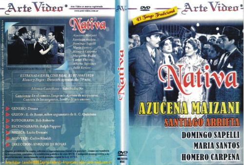 Nativa - Azucena Maizani - Santiago Arrieta - Dvd Original