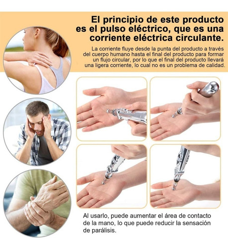 Pluma Acupuntura Masajeador Electrónica Para Alivio De Dolor