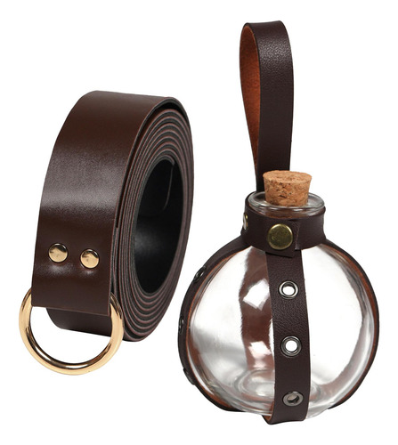 Cinturón Accesorios Medievales Hecha A Anillos Marrones