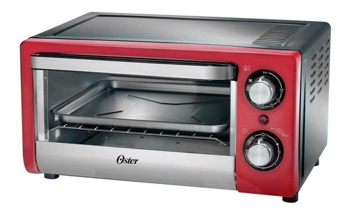 Horno de mesa eléctrico Oster Compact TSSTTV10L 10L rojo 220V