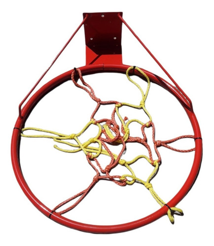 Imagen 2 de 4 de Aro De Basquet De Metal Con Red Mediano 38cm Diámetro