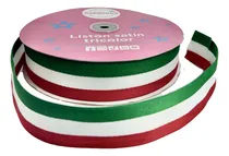 Comprar Rollo Listón Tricolor Satinado #9: 38mm X 50mts - Mercería