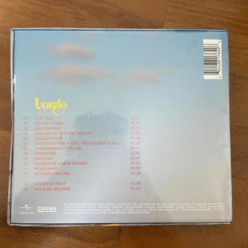 Lorde Music Box Solar Power (sem Cd) Pronta Entrega