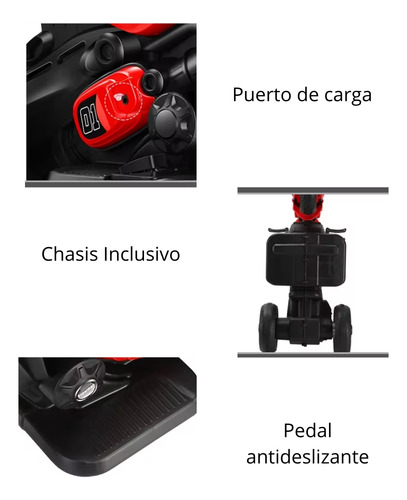 Moto Juguete Antivuelco Infantil Bateria 3 Ruedas 818 Yellow Amarillo