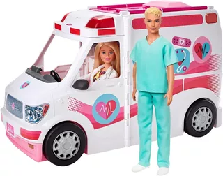 Barbie Y Ken Ambulancia Clinica Doctora Y Doctor, Dos Figura