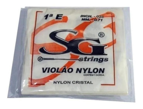 Corda Avulsa P/violao 1ª Mi Nylon Cristal C/bolinha Sg 5255