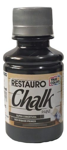 Tinta Restauro Chalk Paint 100ml Alta Cobertura -true Colors Cor CAVALEIRO NEGRO