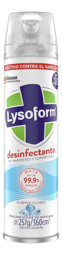 Desinfectante Lysoform Aire De Montaña Aerosol 360ml