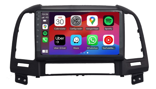 Stereo Android Pantalla 9 Hyundai Santa Fe 4+64 Carplay