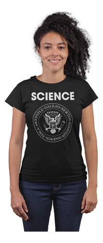 Camisetas Feminina Ciência Galileu Newton Einstein Darwin Qi