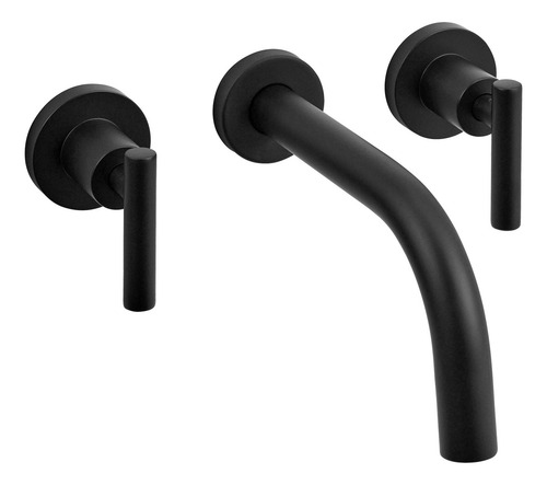 Griferia Baño Lavatorio Pared Adra Black Peirano 62-162n Emb
