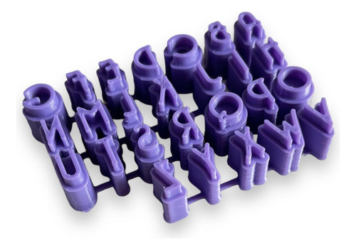 Sellos Letras Abc Cerámica Arcilla Repostería Tamaño 1 Mini Variante 7