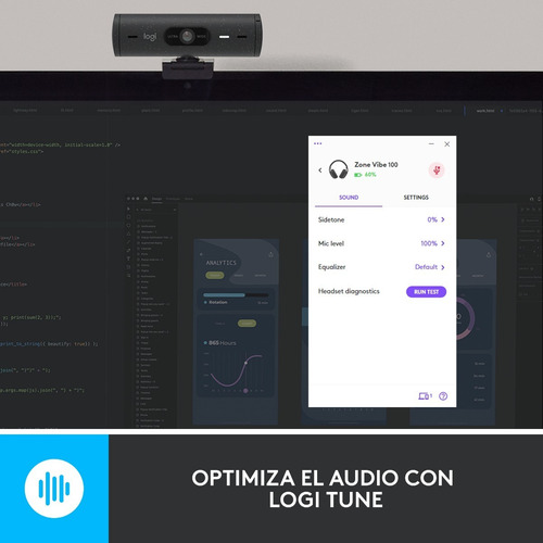Imagen 7 de 10 de Audifono Bluetooth Logitech Zone Vibe 100 Grafito- Revogames