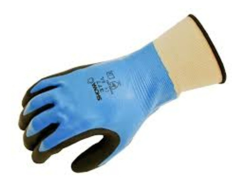 Guantes Showa Best Palma Nitrilo Azul T. 9 Precio X Docena