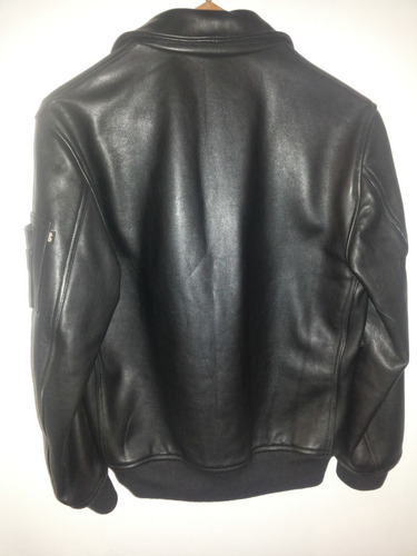 Campera Alpha De Cuero Talle L Slim Fit (Usado)