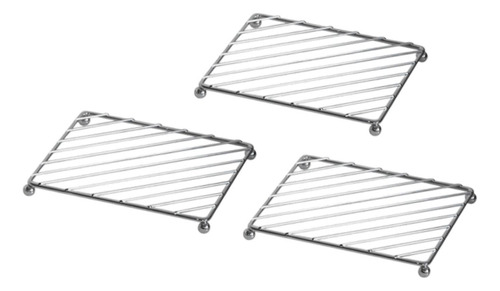 3x Soportes De Maceta De Metal Estantes Cuadrado