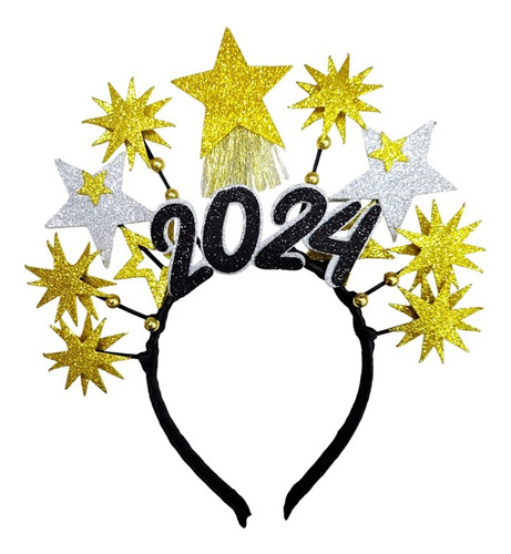 Feliz Año Nuevo Diadema Tiara, Fiesta De Año 2024 Decoración