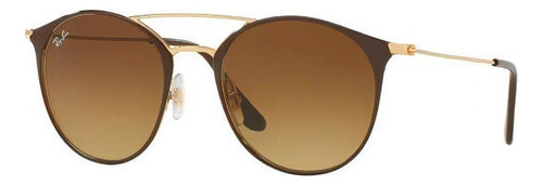 Óculos  De Sol Ray Ban Double Bridge Rb3546 9009/85 Marrom Degrade