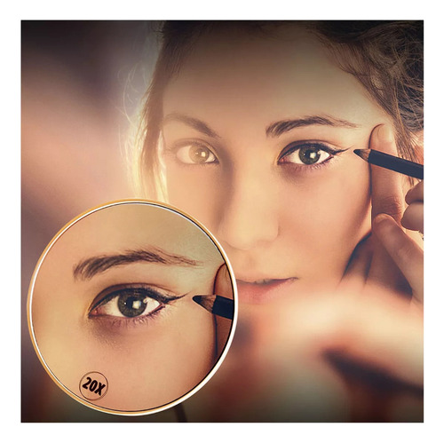 A Espejo De Maquillaje Con Ventosa Y Espejo De Aumento 20x