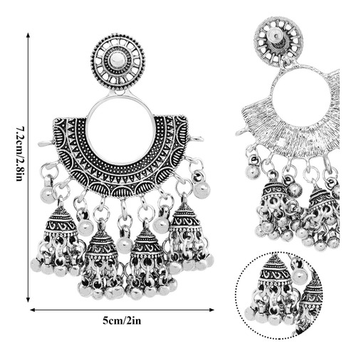 Rechicgu Indian Jhumki Jhumka Boho Borla Campana Hueco Gran