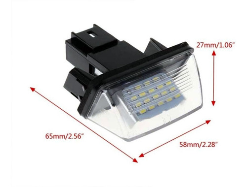 Imagen 3 de 7 de Faro Luz Placa Trasera Peugeot 206, 207, 307, 407 Partner