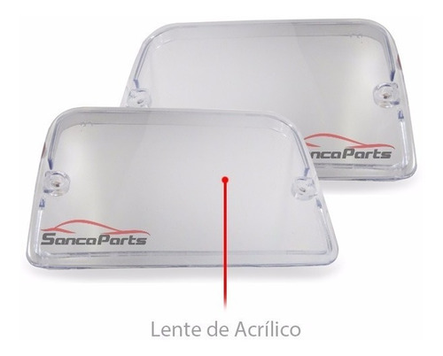 Imagem 3 de 3 de 2 Lente Farol Auxiliar Uno Sx 1.5r 1.6r 84 A 90 Acrilico