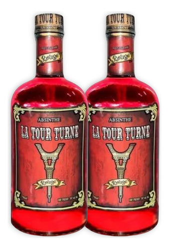 Licor De Hierbas Absenta La Tour Turne Roja Kit X2u 750ml