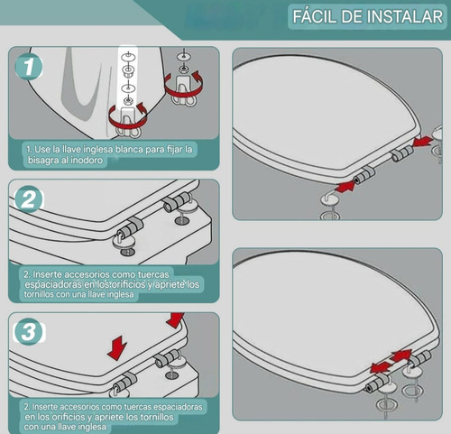 Par Bisagras Reparación Recambio De Tapa D Baño Wc Inodoro
