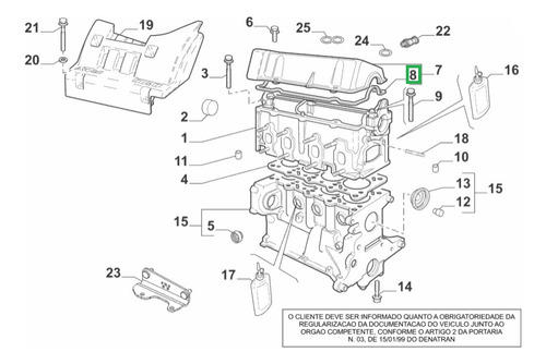 Junta Tapa Cabeza Motor Uno Fiat 13/20