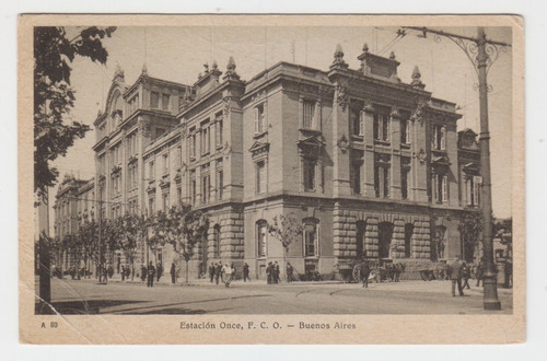 Antigua Postal Buenos Aires Estacion Once