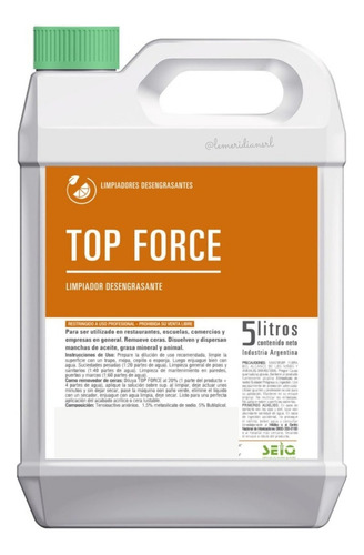 Desengrasante Top Force 5 Lts T/ Emerel Forte Liquido