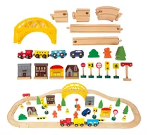 Comprar Juego De 60 Trenes De Madera Para Niños Brio Thomas Ews