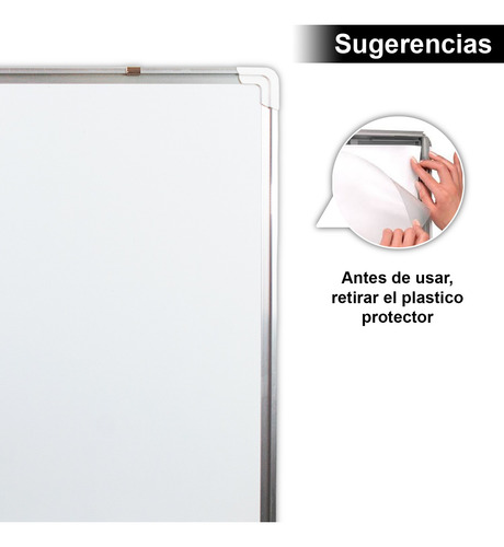 Pizarron Doble Blanco Y Corcho 60x90cm Oficina