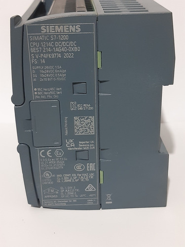 Siemens Cpu 1214c Dc/dc/dc 6es7 214-1ag40-0xb0 Plc S7-1200 (Usado)
