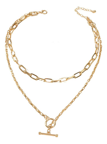 Floerns Collar De Cadena De Oro Con Dije Rectangular Para Mu