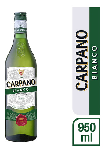 Bebida Aperitivo Carpano Vermouth Bianco Garrafa 950ml