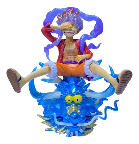 Figura De Acción Monkey D. Luffy Gear 5 Y Kaido Dragon Azul