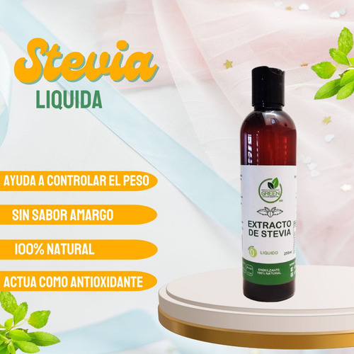Endulzant Stevia Líquida Natural Concentrado No Amargo 250ml