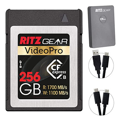 Tarjetas Ritz Gear Cfexpress Tipo B De 256 Gb (1700/1100 R/w