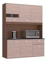 Alacena Mueble Auxiliar Cocina Kit Duda 1.20cm Negro Y Blanc