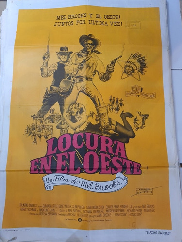 Afiche De Cine Original 1506-locura En El Oeste-mel Brooks 