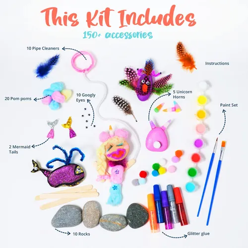 Bryte Kit De Pintura Rupestre Para Ninos De 150 Piezas De Ed