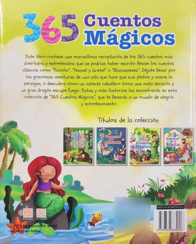 365 Cuentos Mágicos Clásicos, Libro Pasta Dura Infantil