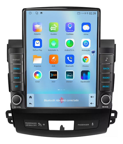 Multimidia Tesla Outlander 08/13 9.7p Android Carplay 64gb