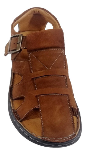Imagen 3 de 4 de Sandalias De Cuero Para Hombre Ch2021c Brown
