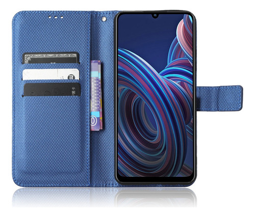Funda De Texturizada For Zte Blade V40 Smart Lujoso Flip