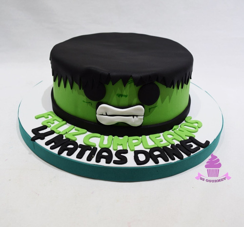 Torta Increible Hulk Verde - Tematica Mesa Dulce Personaliza