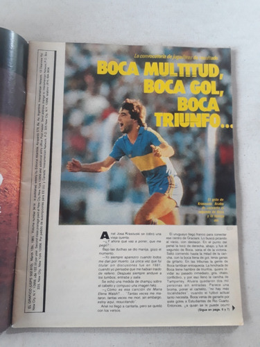 Revista El Gráfico Nº 3414 Año 1985 Tapia Boca Temperley