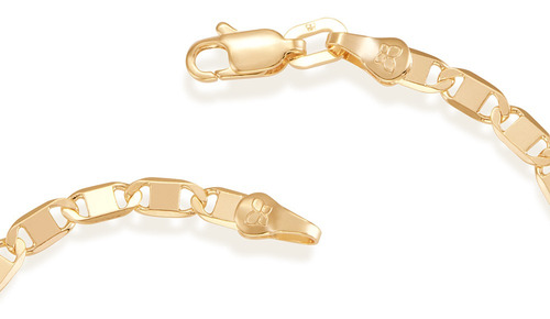 Pulseira Elo Longo Diamantado Com Pino. Rommanel 550453 Vb